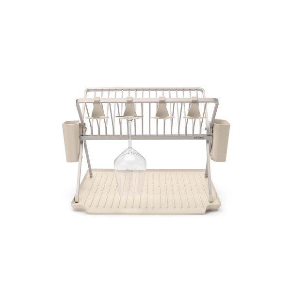 Smėlio spalvos iš metalo dviejų aukštų kiaurasamtis 42x51 cm – Brabantia