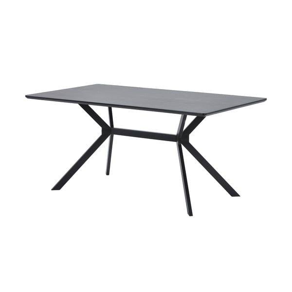 Juodas valgomojo stalas WOOOOD Bruno, 160 x 90 cm-image-2