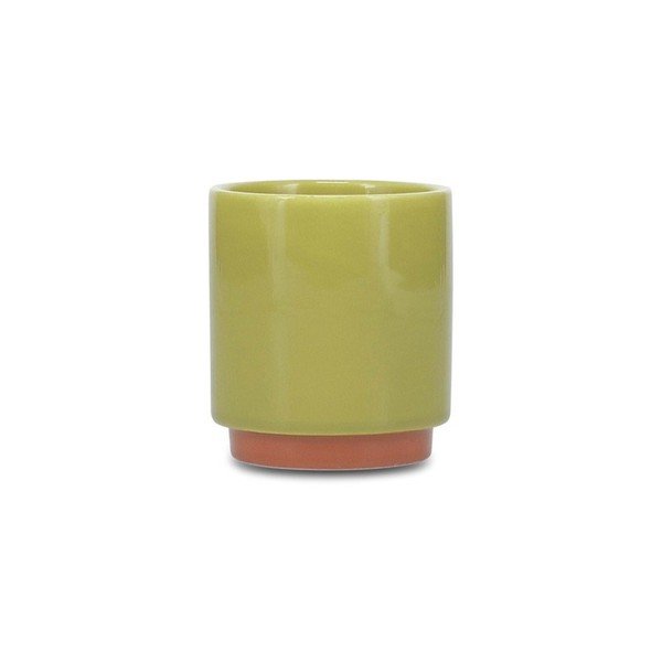 Žalios spalvos/oranžinės spalvos iš molio puodelis 130 ml Duo – ONA