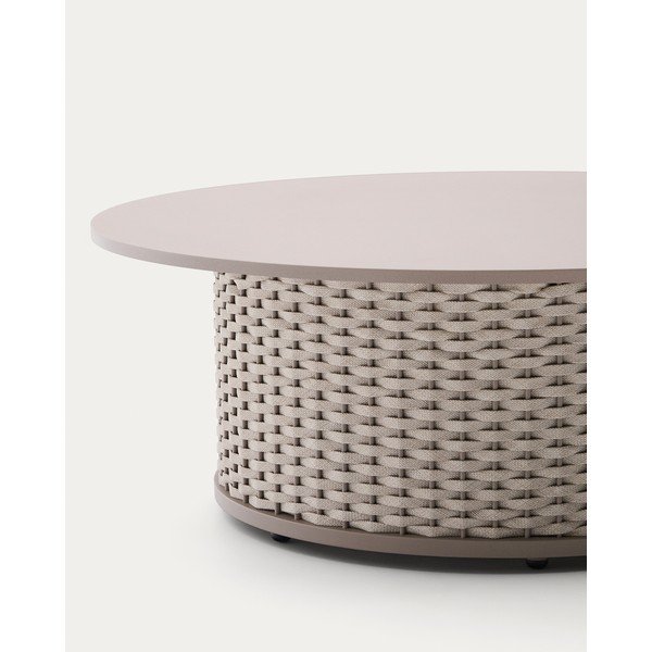 Iš metalo apvalios formos sodo kavos staliukas ø 99 cm Sedalis – Kave Home-image-3