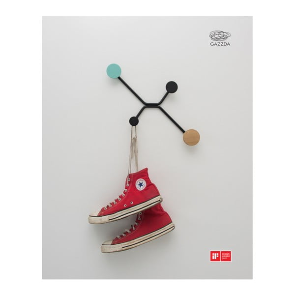 Juoda sieninė pakaba su rožine detale Gazzda Hook-image-4