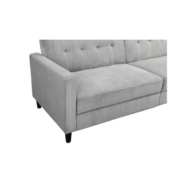 Iš kordinio velveto sulankstoma sofa šviesiai pilkos spalvos 82 cm Hartford – Støraa-image-4