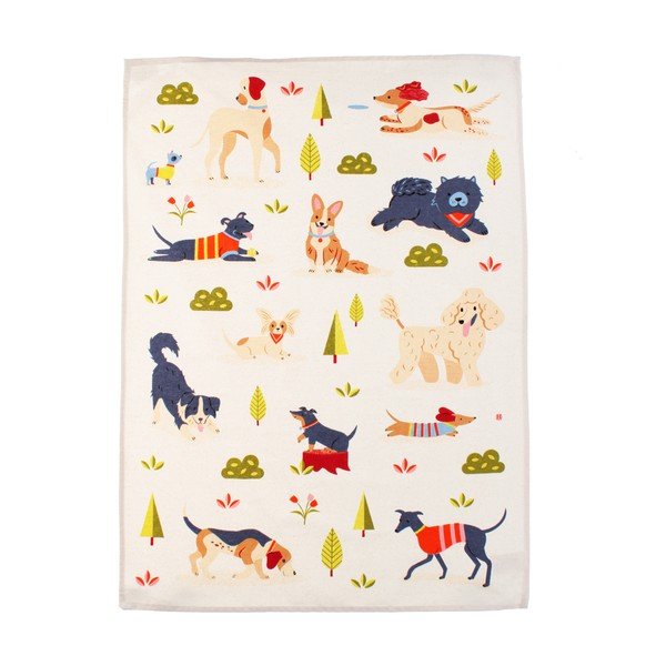 Iš medvilnės virtuvės rankšluostis 70x50 cm Dog Park – Rex London