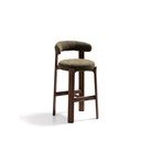 Žalios spalvos/tamsios natūralios spalvos iš uosio masyvo baro taburetė (sėdynės aukštis 75 cm) Granite – Kave Home