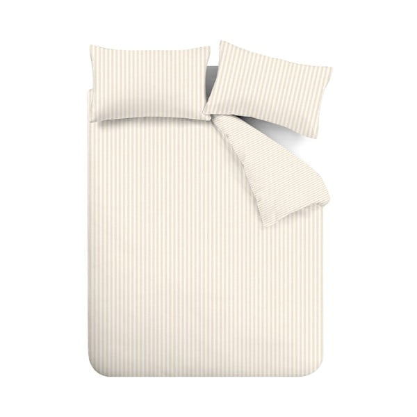 Dvigulė patalynė smėlio spalvos/kreminės spalvos iš flanelės 200x200 cm – Catherine Lansfield