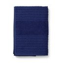 Tamsiai mėlynos spalvos iš frote audinio iš organiškos medvilnės vonios rankšluostis 70x140 cm Check – JUNA