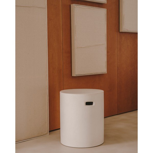 Apvalios formos sodo šoninis staliukas iš betono ø 37 cm Aiguablava – Kave Home-image-1