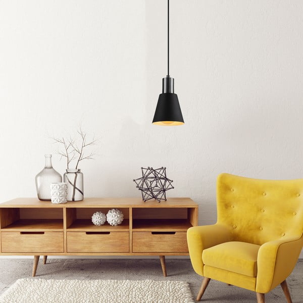 Kabantis šviestuvas juodos spalvos ø 14 cm Kem – Opviq lights-image-1