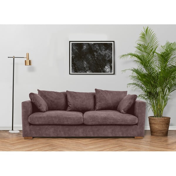 Sofa tamsiai rudos spalvos 220 cm Comfy – Scandic-image-1