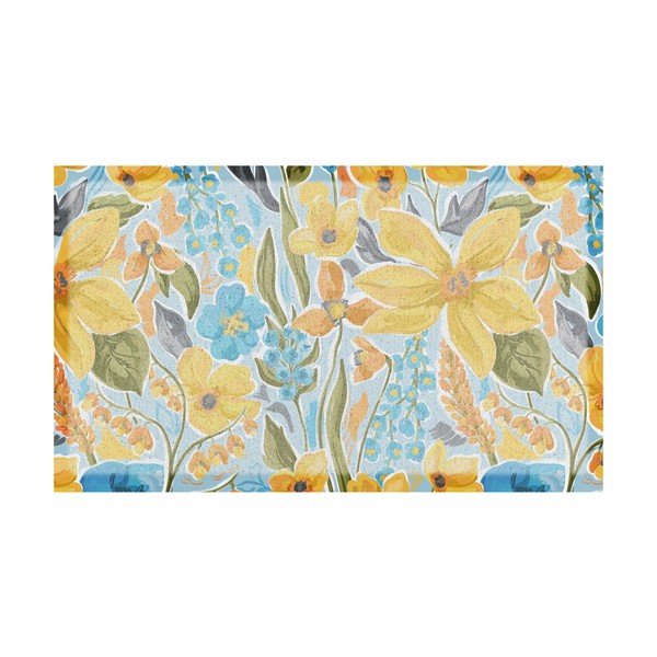 Iš PVC grindų kilimėlis 40x70 cm Flowers – Artsy Doormats