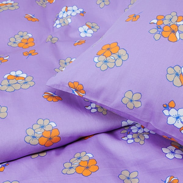 Viengulė/itin ilga patalynė levandų spalvos iš satino medvilnės 140x220 cm Grand Pleasantly – JUNA-image-2