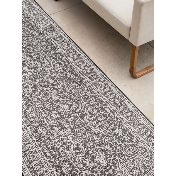 Juodos ir baltos spalvos lauko kilimas 80x250 cm Duet Kona – NORTHRUGS-image-4