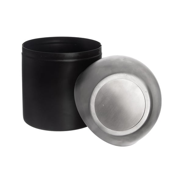 Juodos spalvos iš nerūdijančio plieno šiukšliadėžė 1,2 l BLACK – Orion-image-2