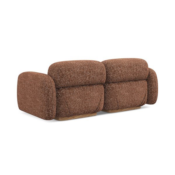 Oranžinės spalvos/rudos spalvos sofa 190 cm Ailani – Makamii-image-4