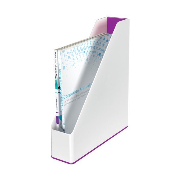 Baltos ir violetinės spalvos žurnalų stovas Leitz WOW-image-2