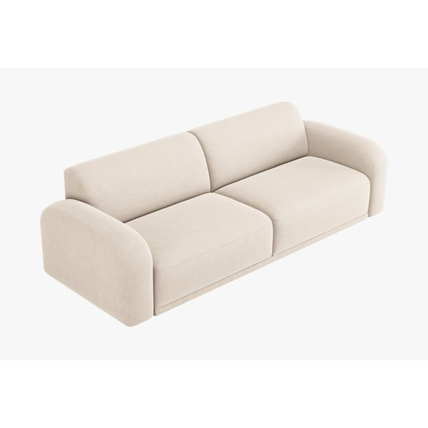 Iš velveto sofa smėlio spalvos 242 cm Erin – Micadoni Home-image-3