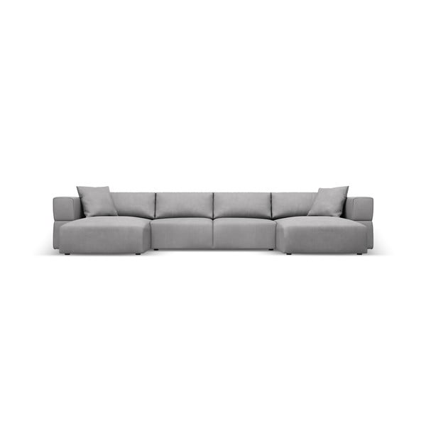 Kampinė sofa šviesiai pilkos spalvos („U“ formos) Esther – Milo Casa