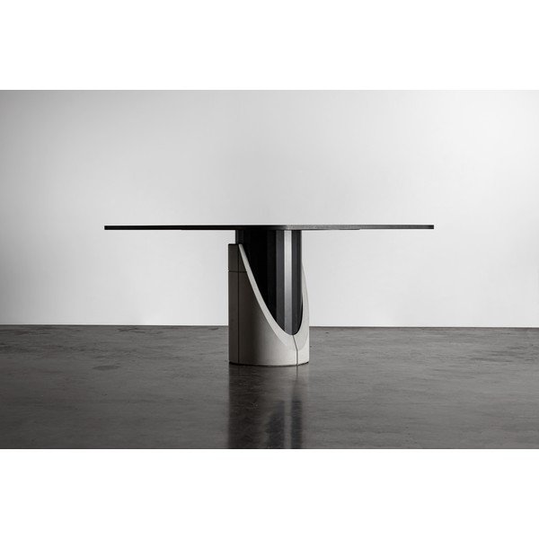 Valgomojo stalas su ąžuoliniu stalviršiu 140x140 cm Sharp - Lyon Béton-image-2