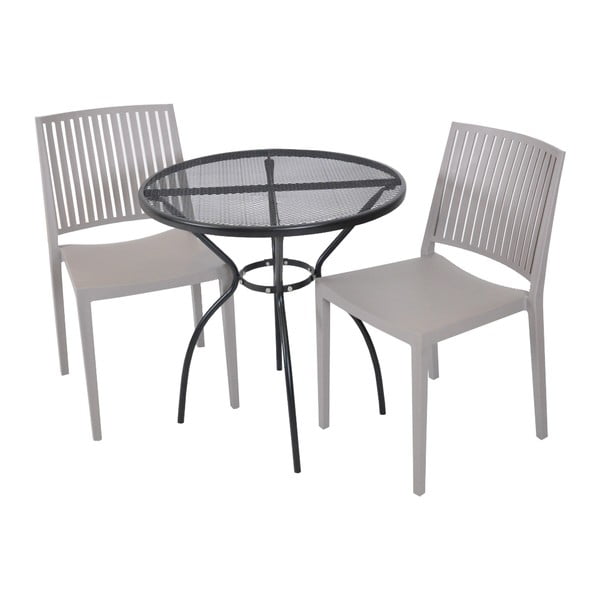 Smėlio spalvos plastikinė sodo kėdė Bars - Rojaplast-image-2