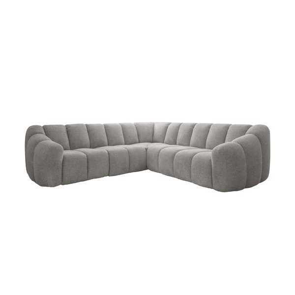 Šviesiai pilkos spalvos kampinė sofa Shell – Miuform