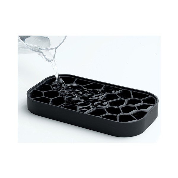 Juoda, šaltį palaikanti ledukų dėžė su formele Lékué Ice-image-1