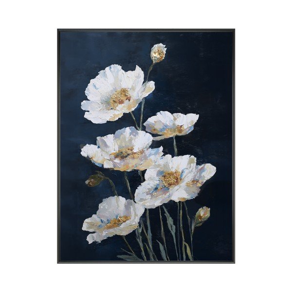 Spausdintas paveikslas su rėmeliu 60x80 cm White Poppies – Styler