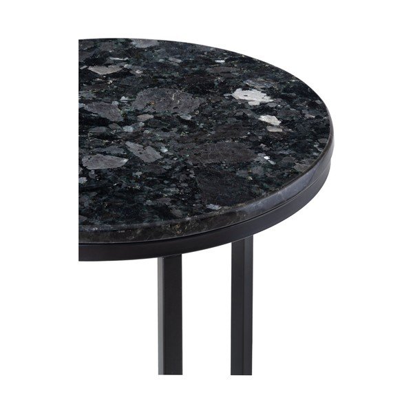 Juodojo granito stalas su juodu pagrindu RGE Crystal, ⌀ 50 cm-image-4
