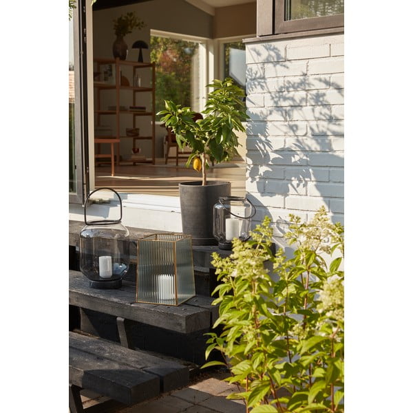 Iš stiklo žibintai 2 vnt. (aukštis 31 cm) Ripple – Hübsch-image-4