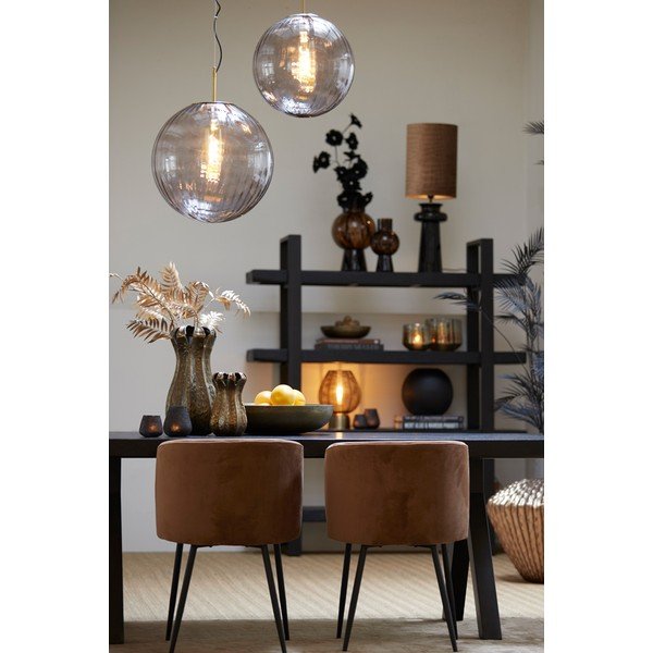 Valgomojo stalas juodos spalvos 100x240 cm Muden – Light & Living-image-1