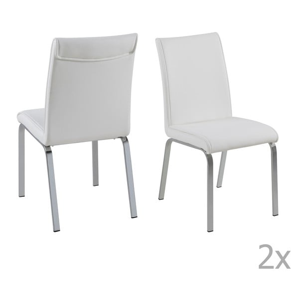 4 baltų "Actona Leonora" valgomojo kėdžių rinkinys