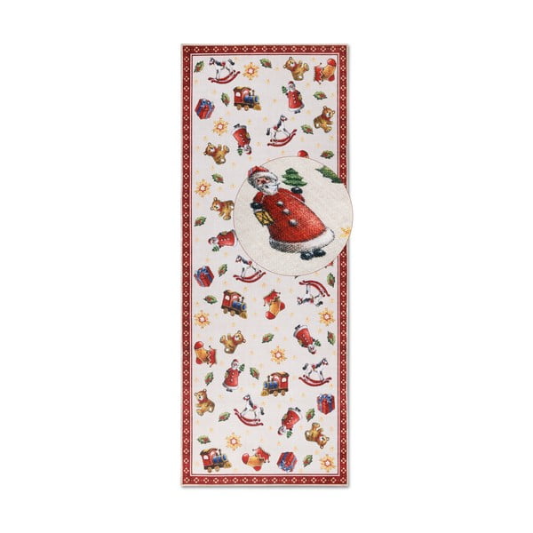 Kilimas raudonos spalvos su Kalėdų motyvu 80x200 cm Red Christmas – Villeroy&Boch
