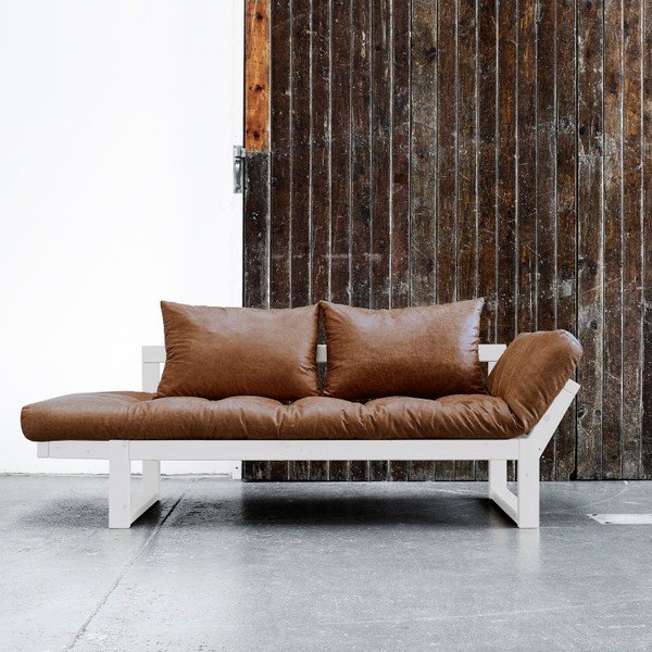 Sofa Karup Vintage Edge White/Choco-image-1