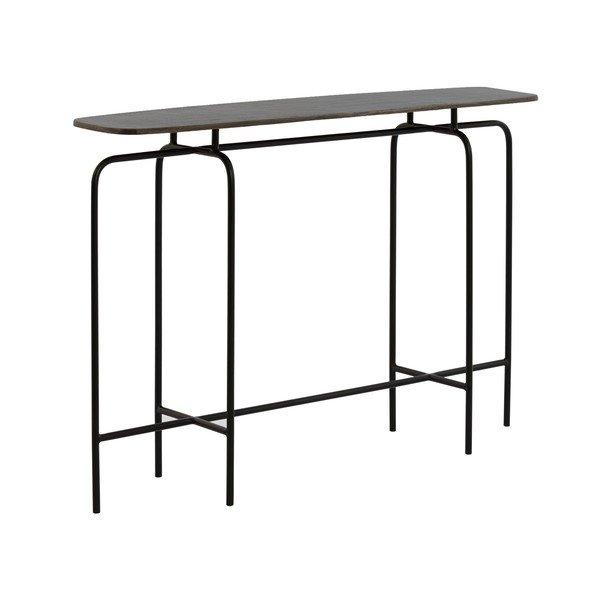 Iš metalo konsolinis staliukas juodos spalvos 30x120 cm Zapala – Light & Living-image-1