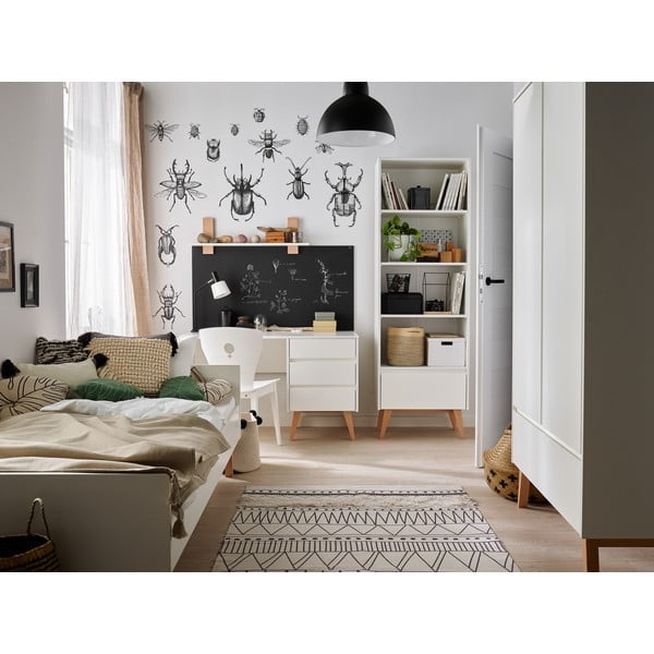 Balta vaikiška knygų spinta Pinio Swing, 65 x 200 cm-image-1