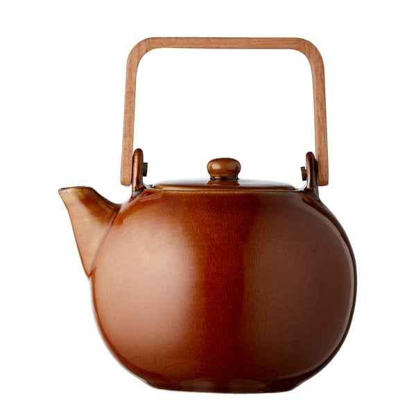 Gintarinės spalvos iš keramikos su koštuvu arbatinukas 1,2 l Gastro Amber – Bitz