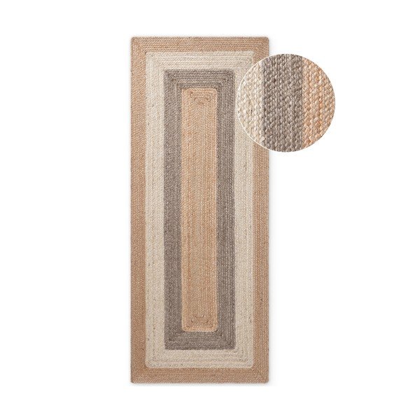Apverčiamas/rankų darbo iš džiuto kilimas 80x200 cm Juno – Hanse Home