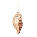 Iš stiklo rankų darbo eglutės papuošimas 13 cm Owl – Sass & Belle
