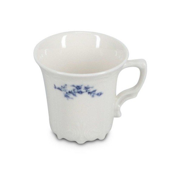 Baltos spalvos/mėlynos spalvos iš porceliano puodelis espreso 110 ml Retro – BonBistro-image-2