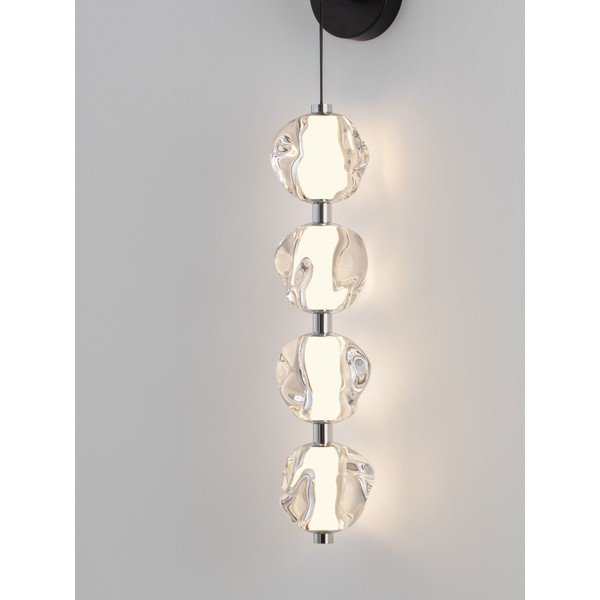 Matinės juodos spalvos iš metalo sieninė lempa LED Ifos – Nova Luce-image-2