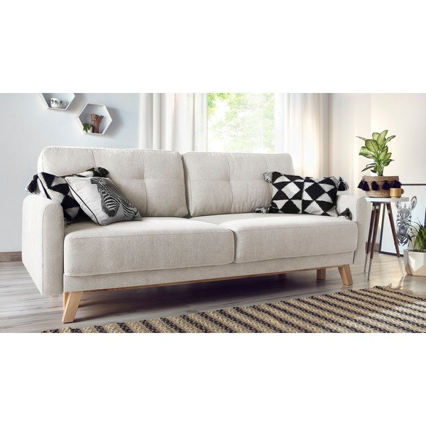 Smėlio spalvos sofa-lova Bobochic Paris Balio Enjoy-image-4