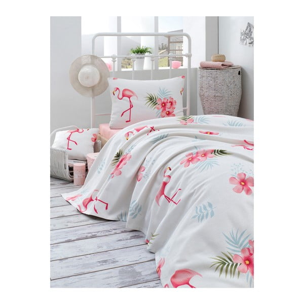 Lengvos medvilninės lovos užvalkalo, paklodės ir pagalvės užvalkalo rinkinys "Missmo Kento", 160 x 235 cm