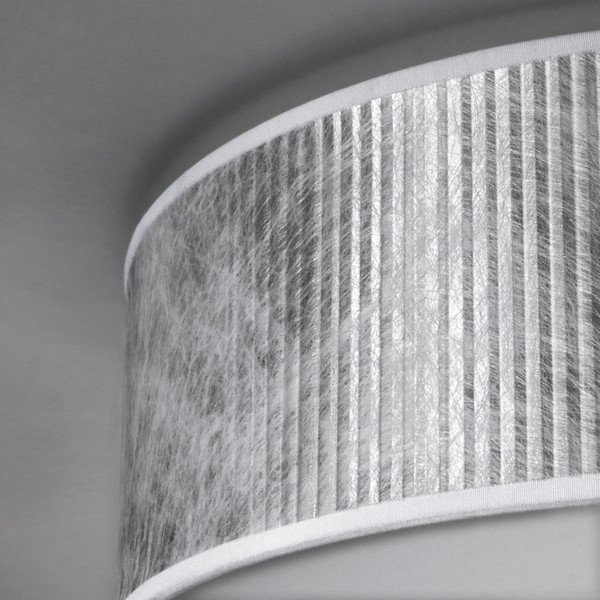 Sidabrinės spalvos lubinis šviestuvas Sotto Luce Tres Plisado, Ø 40 cm-image-4