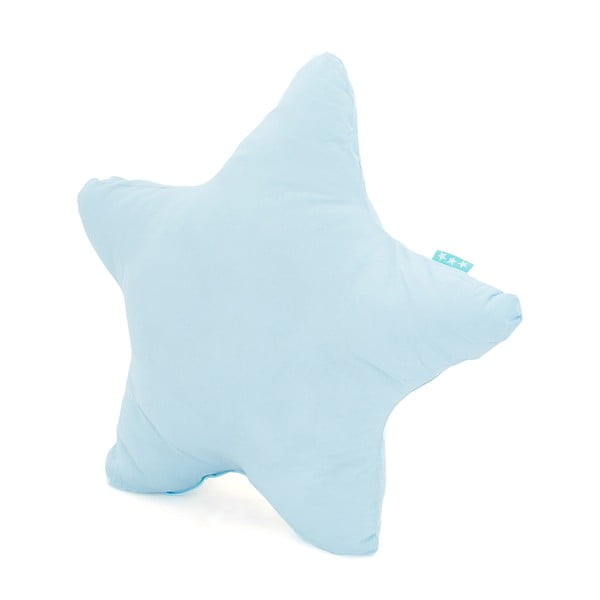 Šviesiai mėlyna medvilninė pagalvėlė "Mr. Fox Estrella Blue", 50 x 50 cm