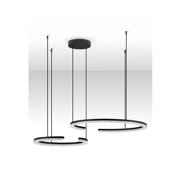 Matinės juodos spalvos iš aliuminio kabantis šviestuvas LED su pritemdymo funkcija Greamy – Nova Luce-image-3