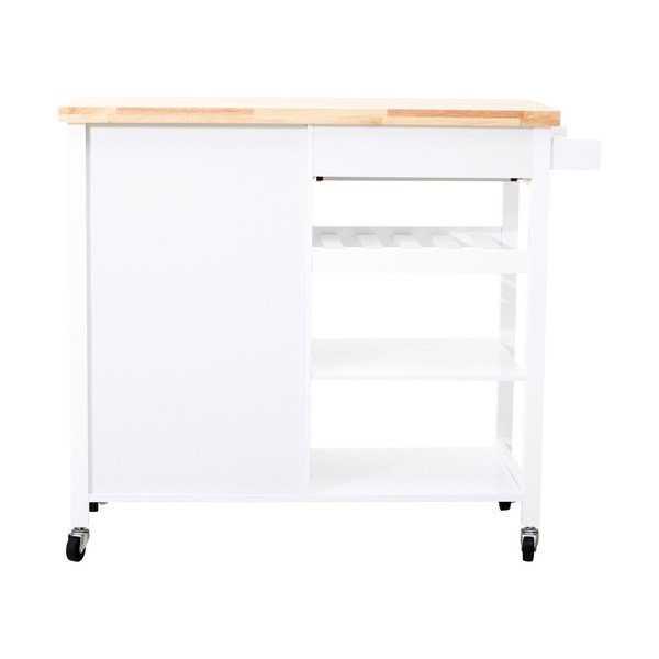 Iš kaučiukmedžio masyvo vežimėlis ant ratukų 48x105 cm Frankfurt – Premier Housewares-image-3