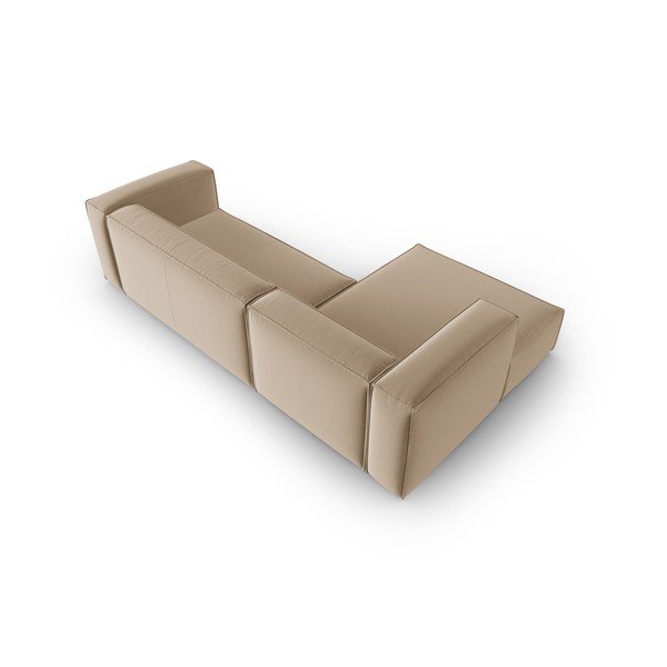 Iš velveto kampinė sofa šviesiai rudos spalvos Mackay – Cosmopolitan Design-image-3