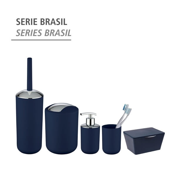 Tamsiai mėlyna šiukšlių dėžė Wenko Brasil Dark Blue L-image-3