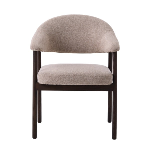 Smėlio spalvos iš ąžuolo masyvo valgomojo kėdžių komplektas su porankiais 2 vnt. Elk – Unique Furniture-image-1
