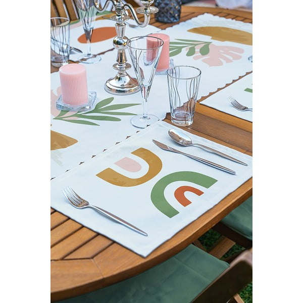 4 tekstilinių padėkliukų ir kilimėlio rinkinys Minimalist Home World-image-2