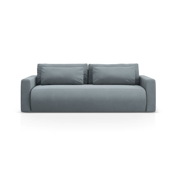 Pilkai mėlynos spalvos iš velveto sulankstoma/su sandėliavimo vieta sofa 238 cm Belfast – Cosmopolitan Design